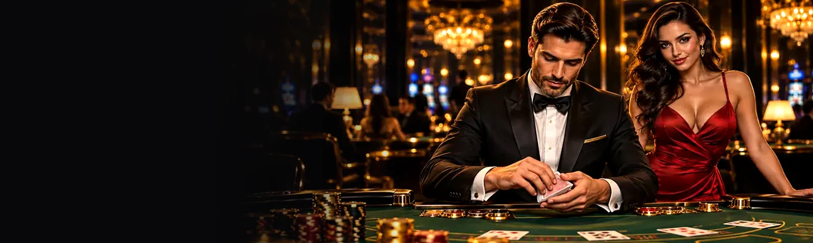 Live dealer shuffling cards at an Oddsking table
